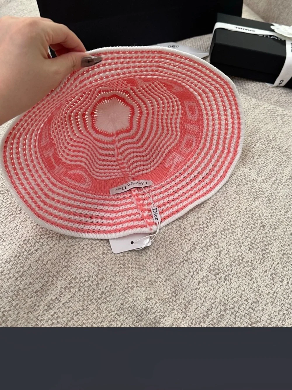 Christian. Dior. D-Tulipe Bucket Small Brim Cloche Hat